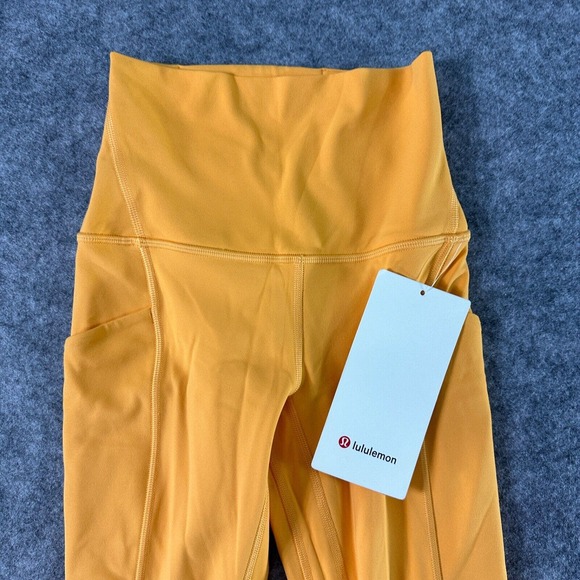 New Lululemon Leggings Size 0 Align High Rise Pant Pockets 25" MGDM Orange - Picture 3 of 9